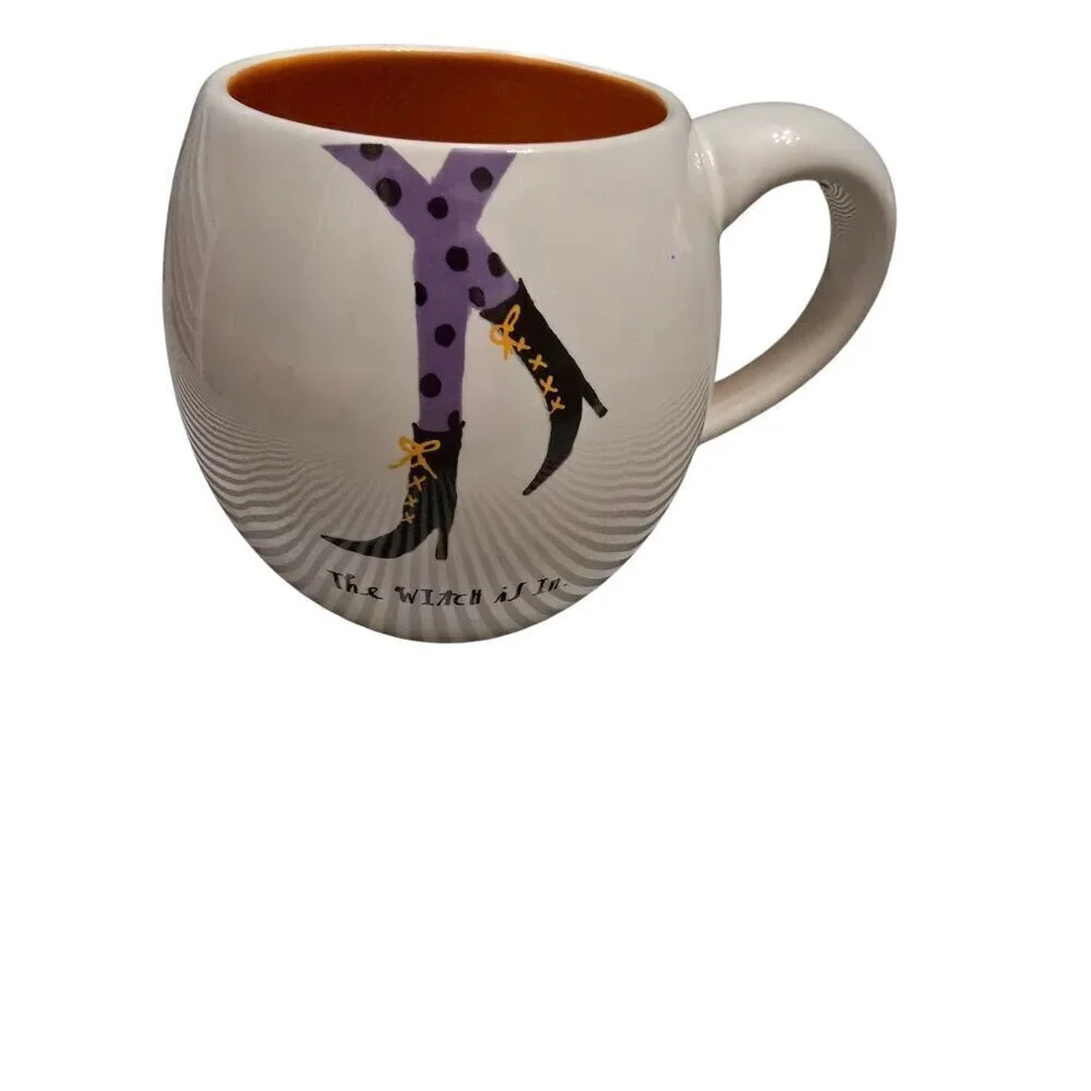 NWT Rae Dunn Halloween The Witch is In Witch Feet Icon Mug